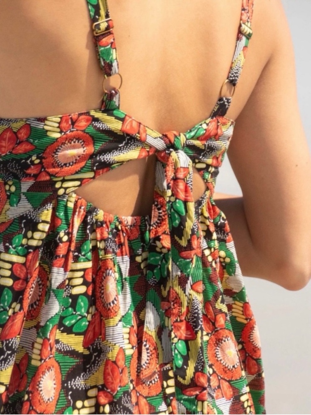 Natural Life Mia Tie Back Maxi Dress, size large. - Picture 2 of 11